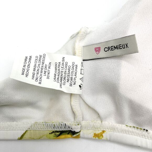 Cremieux Womens Bikini Top Size Medium Lemonade Fruit Lemons Beachy Ruffled - Picture 5 of 6
